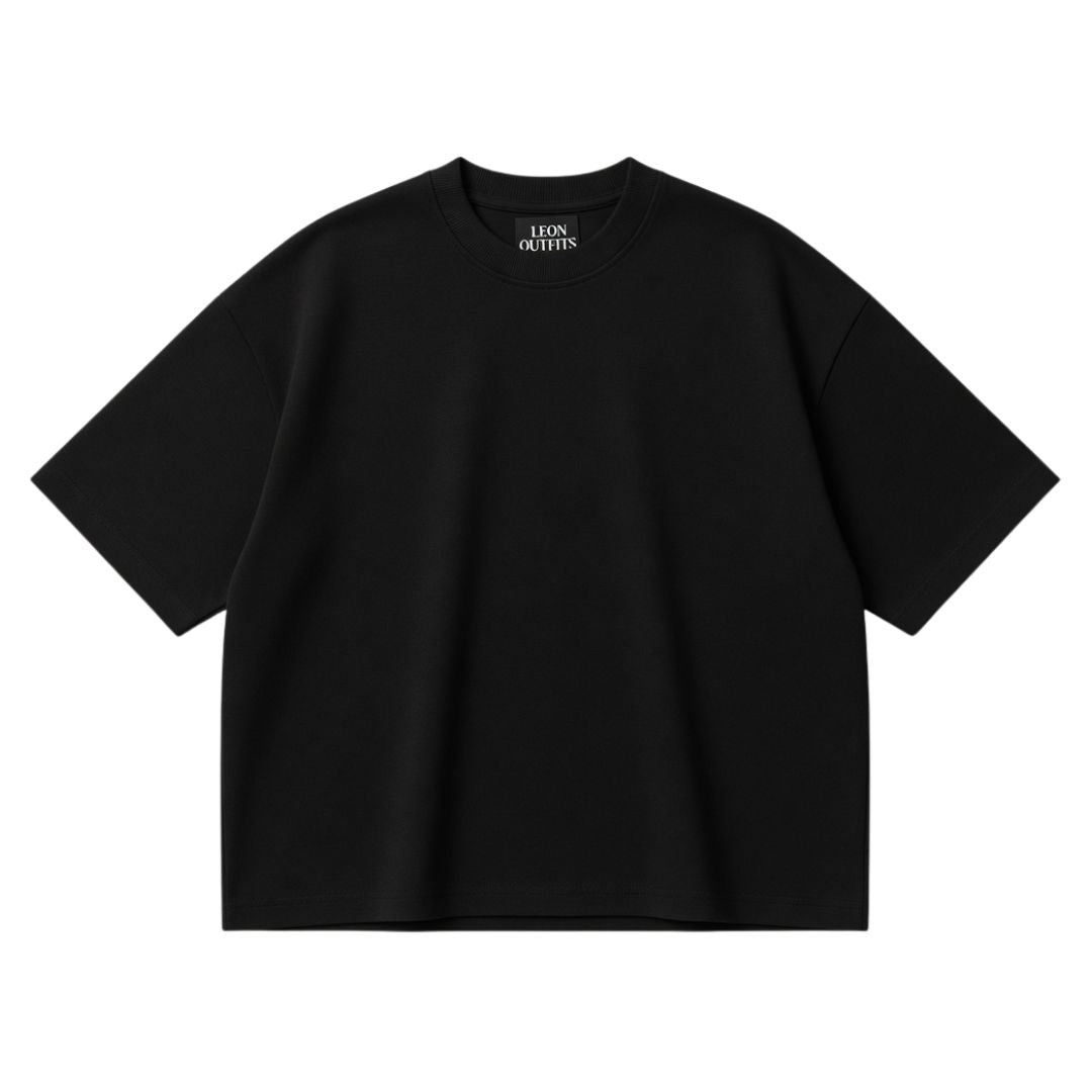 ''BLACK'' Oversized Heavyweight Drop Shoulder T-Shirt.