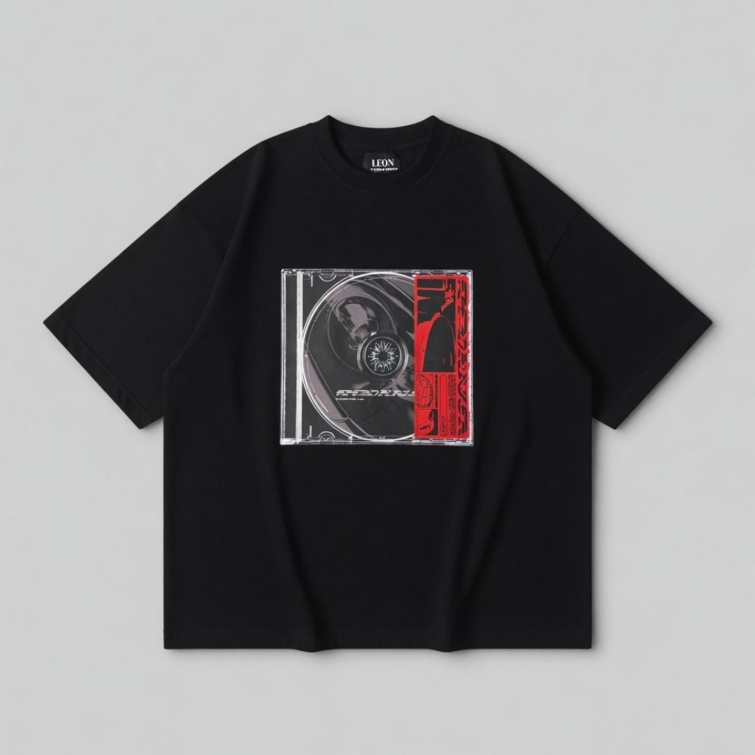 ''BLACK'' Oversized Heavyweight Drop Shoulder T-Shirt.