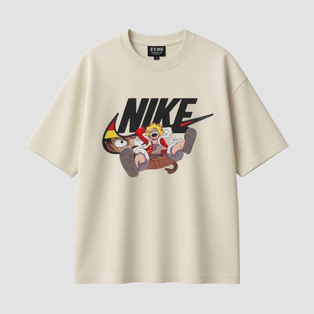 ''CREAM'' Oversized Heavyweight Drop Shoulder T-Shirt.
