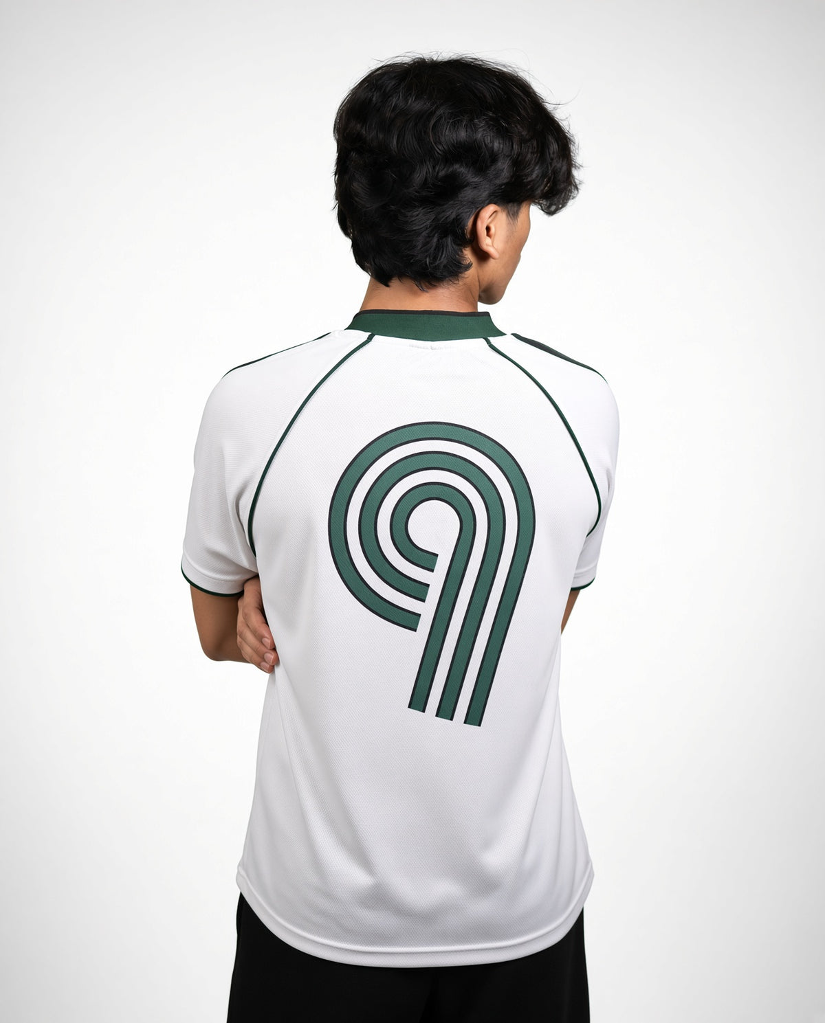 [GREEN] UNDERGROUND LEAGUE PREMIUM JERSEY TEE IN WHITE.