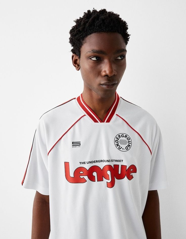 Underground League Premium Jersey Tee In White.