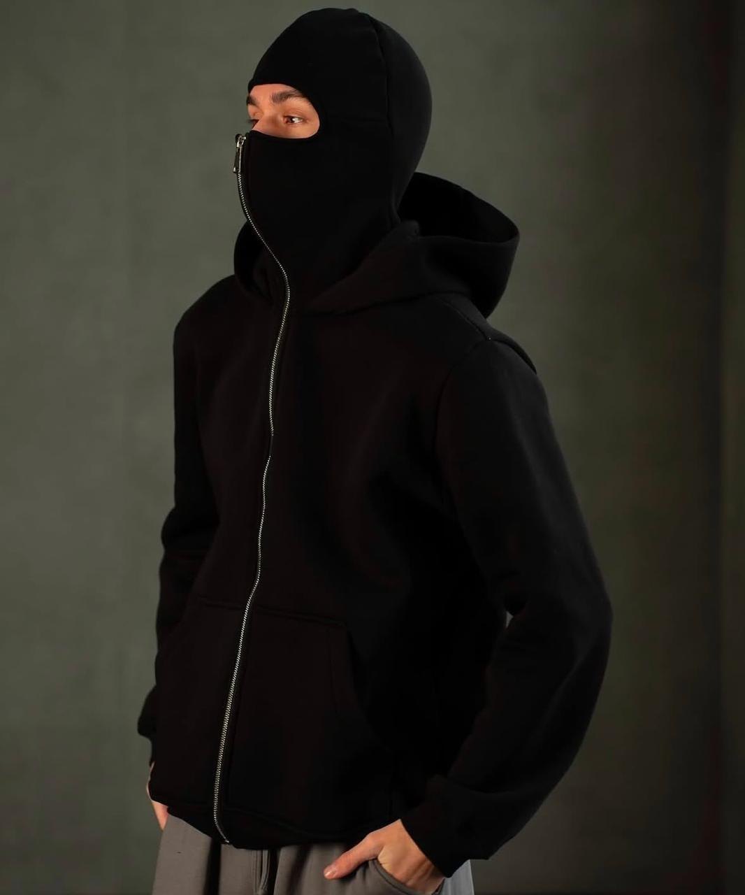400 GSM Heavyweight Balaclava Hoodie - Oversized Stealth Fit