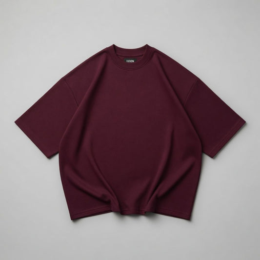 ''MARRON'' Oversized Heavyweight Drop Shoulder T-Shirt.