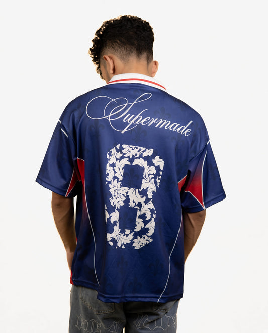 FFF - Vintage Floral Paisley Oversized Jersey (Blue)