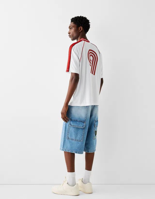 Underground League Premium Jersey Tee In White.