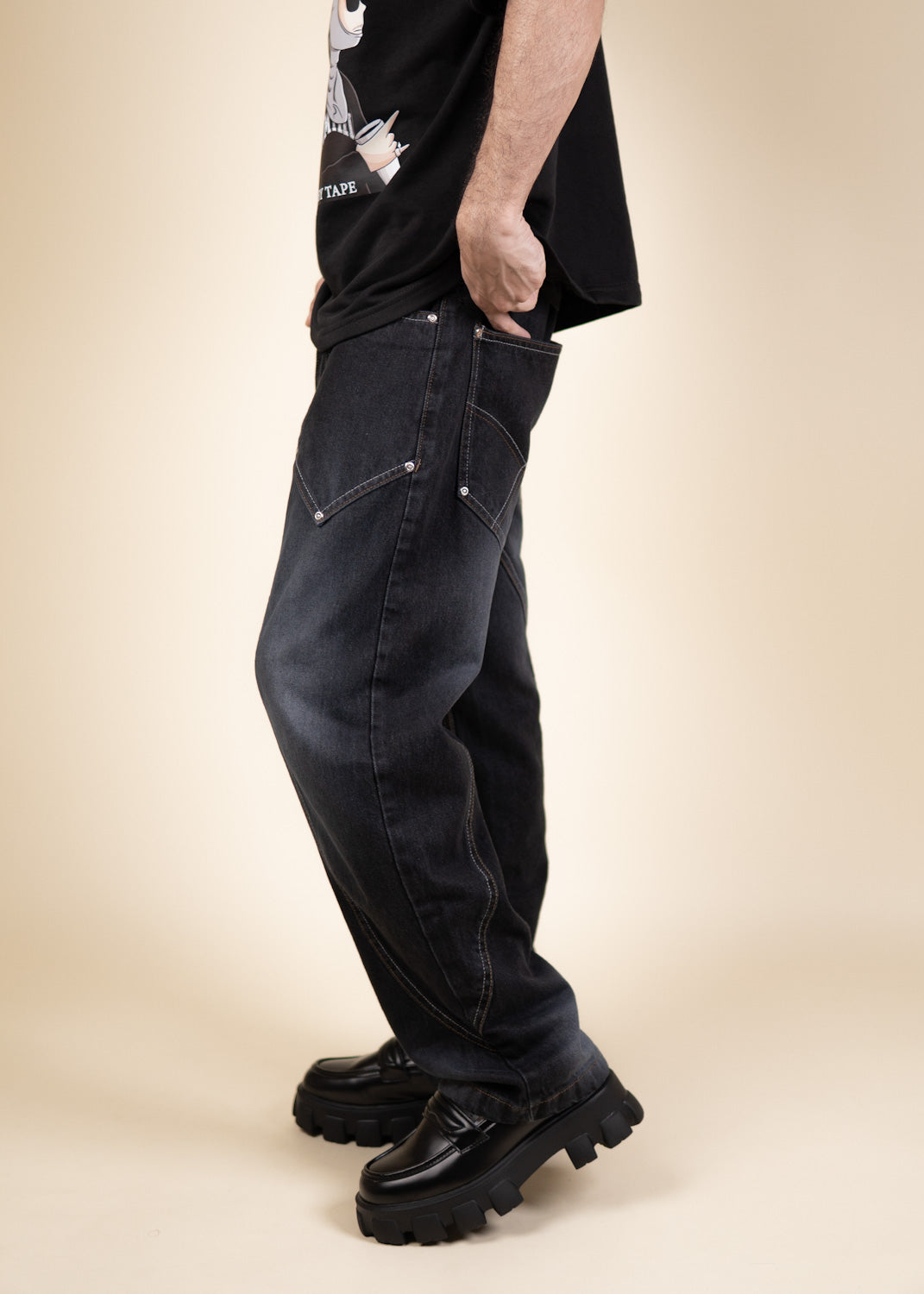 The Heritage Lug-Sole Penny Loafers - Midnight Black