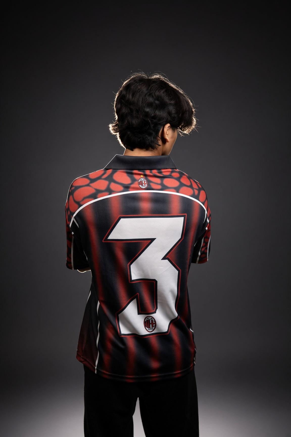 AC Milan Inspired Retro Graphic Jersey