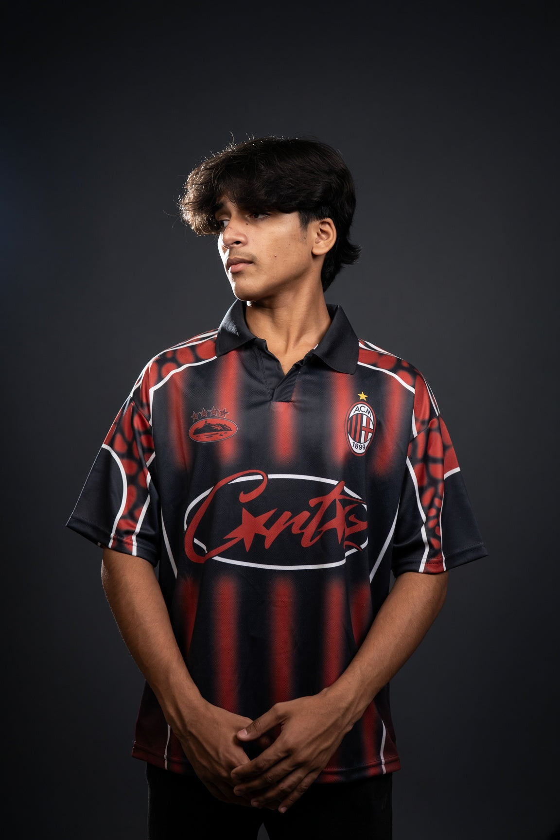 AC Milan Inspired Retro Graphic Jersey