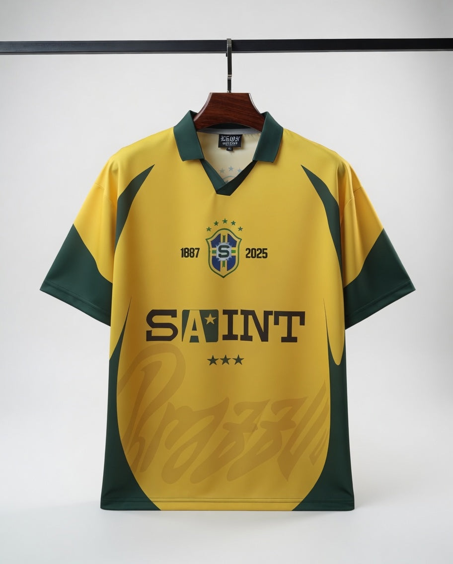 BR3 "Samba Saint" Football Jersey - Classic Yellow🇧🇷