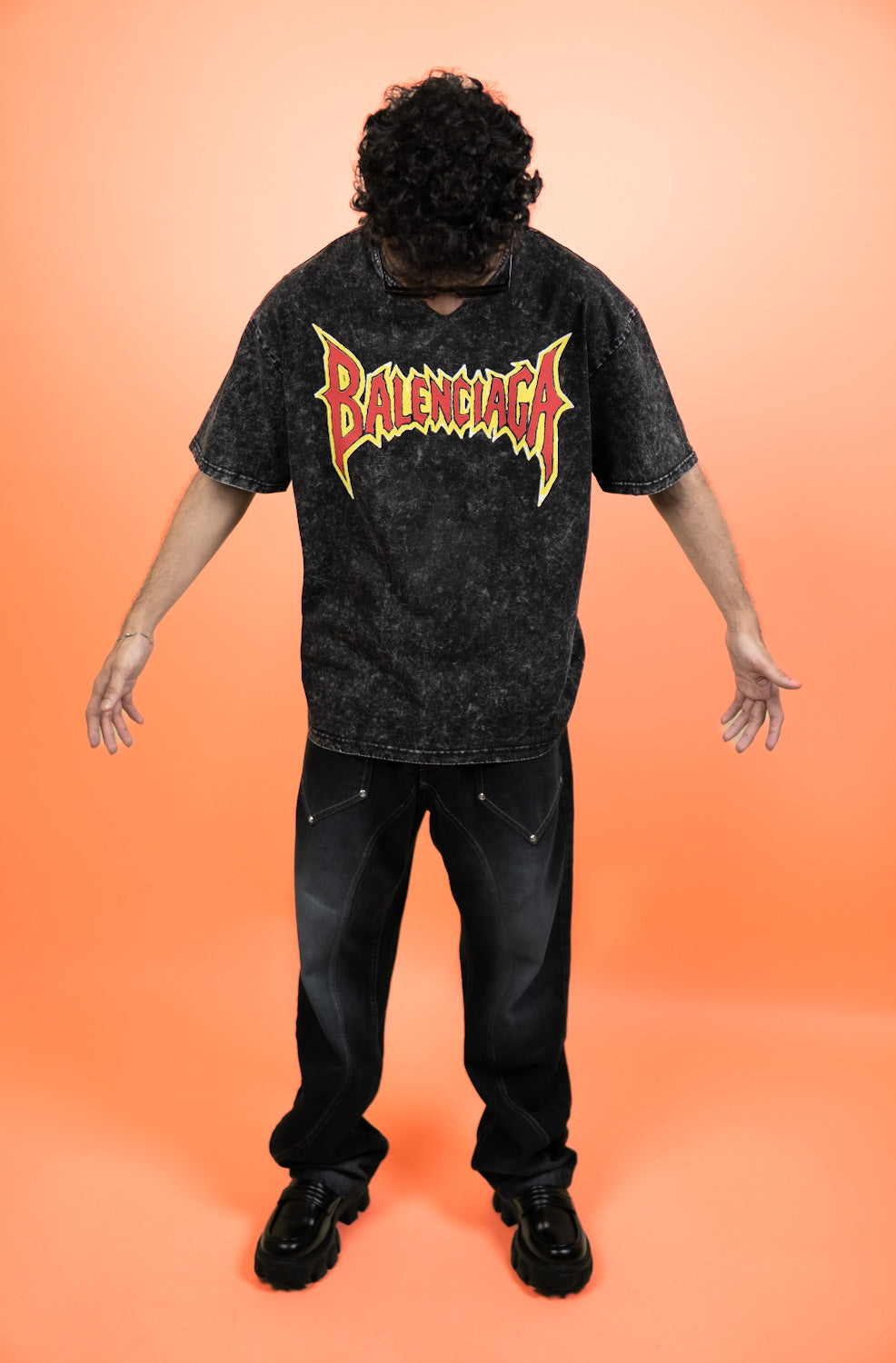 BALENCIAGA'' Oversized Heavyweight Drop Shoulder T-Shirt In Acid